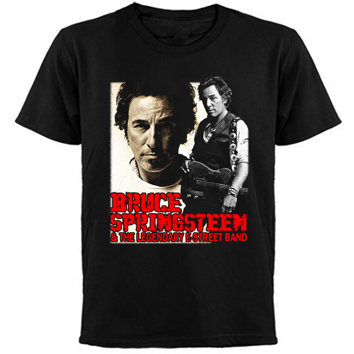Bruce Springsteen - Vintage 2007 Tour - Two Sided Printed -T-Shirt